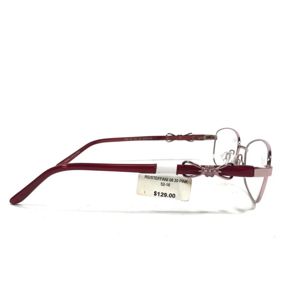 Roberto Steffani RSS 08 COL 30 Eyeglasses Frames Red Pink Square 52-16-135